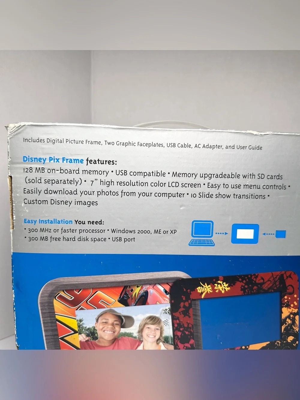 Retro Disneyana Y2K Disney Digital Graphics Photo Frame-7” High Res LCD 128MB